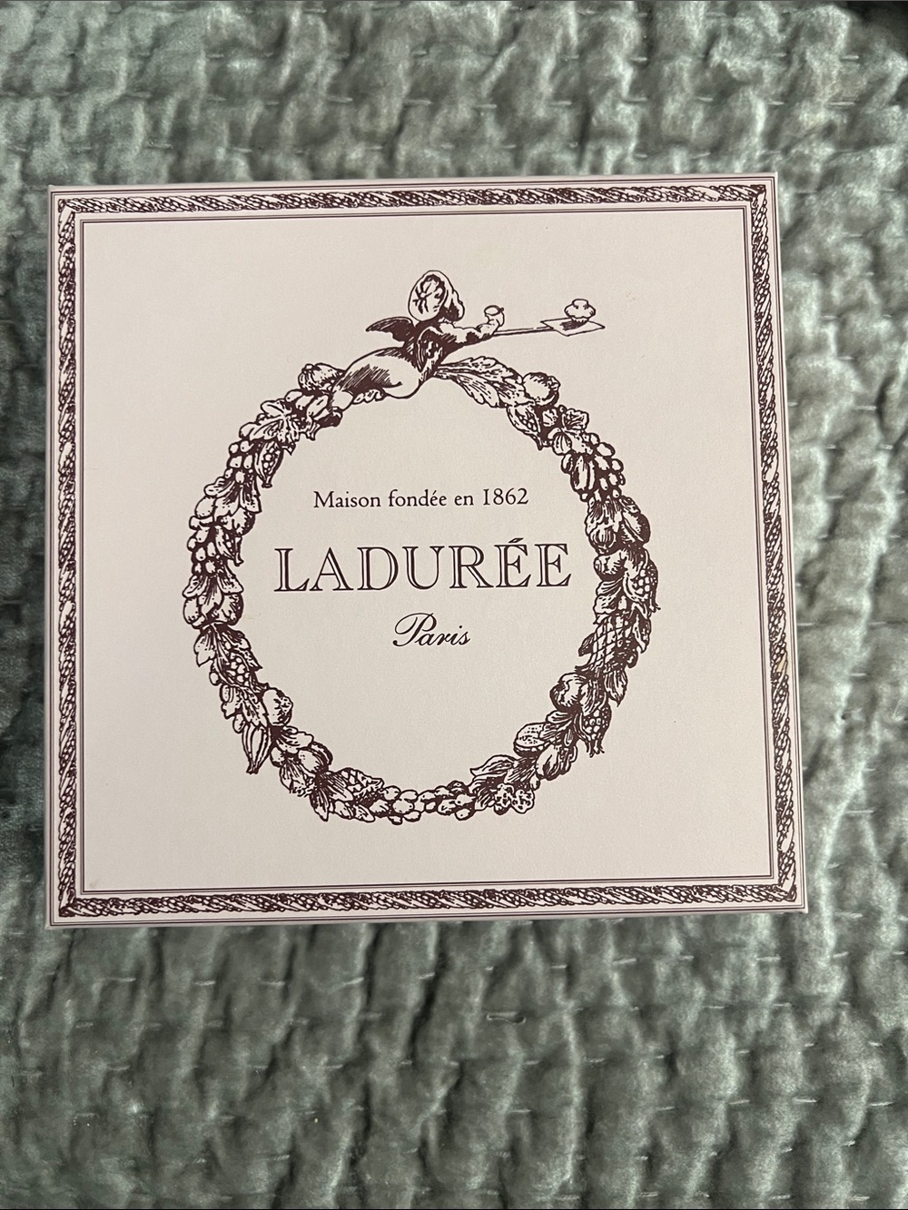 Ladurée Paris Decorative Box - Cream with Brown Logo